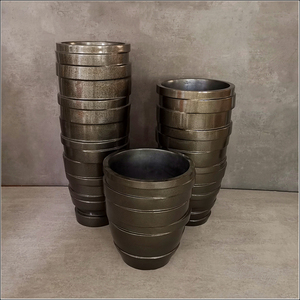 Macetas Altas de Metal Dorado, Centros de Mesa de Lujo para Bodas, Florero para Decoración de Vestíbulos de Hotel, Macetero de Pie - Product Image 5