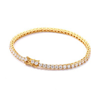 Bracelet chaîne tennis en moissanite 3 mm 10 points, argent pur S925, design simple et élégant, style niche, luxe léger