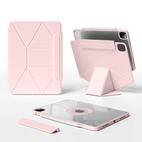 Design surélevé Rotation 360 ° Coque arrière détachable pour iPad Air 11 M2 2024 Coque pour iPad Air 5 10.9