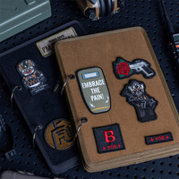 Flip-Page Patch Book: Mini-Organizer mit herausnehmbaren Ringbindern und Emaille-Pin-Display aus modischem PU