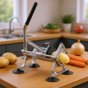 Coupe-légumes manuel en acier inoxydable, trancheuse 1/4, 3/8, 1/2 pouce, antidérapant, usage commercial - Product Image 2