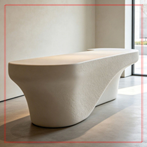 Mostrador de Recepción de FRP Creativo, Personalizado para Decoración Artística en Vestíbulos de Edificios Comerciales - Product Image 1