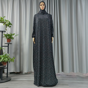 Abito Tradizionale Musulmano Modesto per Donne 2026, Viscosa, per Preghiera <span class=keywords><strong>del</strong></span> Ramadan, Stile Mediorientale, Floreale, Ampio, Lungo, Caftan - Product Image 4