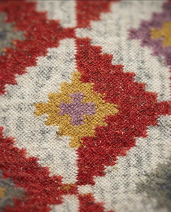 Red Ivory Southwestern <b>Runner</b> <b>Rug</b> | Handmade Wool Jute Geometric Boho Carpet <b>for</b> Farmhouse Hallway Entryway Home Floor Decor - Product Image 5