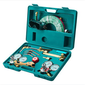 Kit de soudage, découpe et brasage oxyacétylène avec manomètres et flexibles pour travaux sur métal - Product Image 4