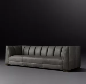 Juego de Muebles de Sala de Estar de Diseño Moderno Italiano en Cuero, Venta al Por Mayor, Diseños de Lujo - Product Image 2