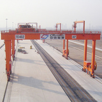 Grue portique électrique RMG 20 tonnes 30 tonnes montée sur rail pour la manutention de conteneurs en port maritime