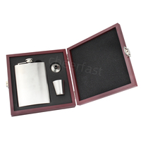 Cheerfast Usine En Gros Alcool Carré Bouteille De Vin Hanche Flacons Blancs Argent Métal Cadeau Ensemble 8Oz En Acier Inoxydable Hip Flask Kit
