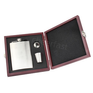Set Regalo di Fiaschette in Metallo Argentato da 8 Once, Bottiglie Quadrate per Vino e Alcolici, Kit Fiaschetta in Acciaio Inossidabile, Produzione all'Ingrosso Cheerfast - Product Image 3