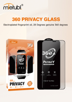 Protection d'écran en verre trempé ESD 360° pleine couverture anti-espion tendance 2025 Mietubl pour IP 16 PRO/16 PRO MAX