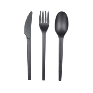 Nhà Máy Giá thấp 2023 New Arrival 6.5 "phân hủy sinh học PLA môi trường Bộ đồ ăn dao nĩa và muỗng thiết lập thay vì của nhựa - Product Image 1