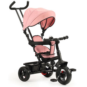 Brightbebe <strong>Toddler</strong> Tricycle for 1-3 Year Olds Parent Push <strong>Handle</strong> <strong>Trike</strong> <strong>with</strong> Backrest Safety Belt Baby Bike Steel Frame - Product Image 4