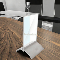 Support de menu triangulaire en aluminium, porte-menu pratique, fournit de bonne qualité, usine