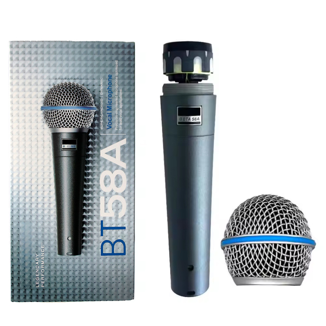 Beta 58A Professional Metal  Condenser Vocal Microphone Supercardioid with Built-in Shock Mount Wired XLR Connector Live Studio