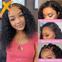 Perruques Courtes Bob Frisées Kinky en Gros Cheveux Humains Lace Front Pas Chères Perruques Frontales HD Lace pour Femmes Noires Perruques Cheveux Humains Coupe Pixie
