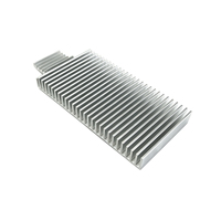 Radiateur en aluminium extrudé carré avec patins de montage intégrés, à ailettes verticales denses, pour amplificateur de puissance audio