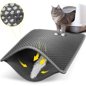 एवा निर्माता वाटरप्रूफ प्लास्टिक पालतू डबल लेयर बिल्ली कूड़े चटाई बिल्ली कूड़े बॉक्स एक्सेसरीज़ - Product Image 1