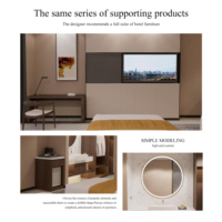 Meubles de chambre à coucher d'hôtel cinq étoiles en bois massif moderne, design durable et écologique, tailles/couleurs personnalisées, usage commercial
