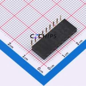 HX PM2.54-1x9P WC-Y Pin Socket Bent Lead Through Hole,P=2.54mm Connector 1x9P 2.54mm Square Hole Right Angle Insert - Product Image 1