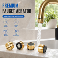 Joint torique d'aérateur en laiton chromé pour tête de robinet de douche de salle de bain, pièce de rechange pour robinet simple