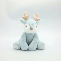 Peluche de renne de Noël Bigsmartfish avec écharpe rouge, logo brodé, rembourrage en nanoparticules de polyester, hauteur 31-50 cm, à partir de 3 ans