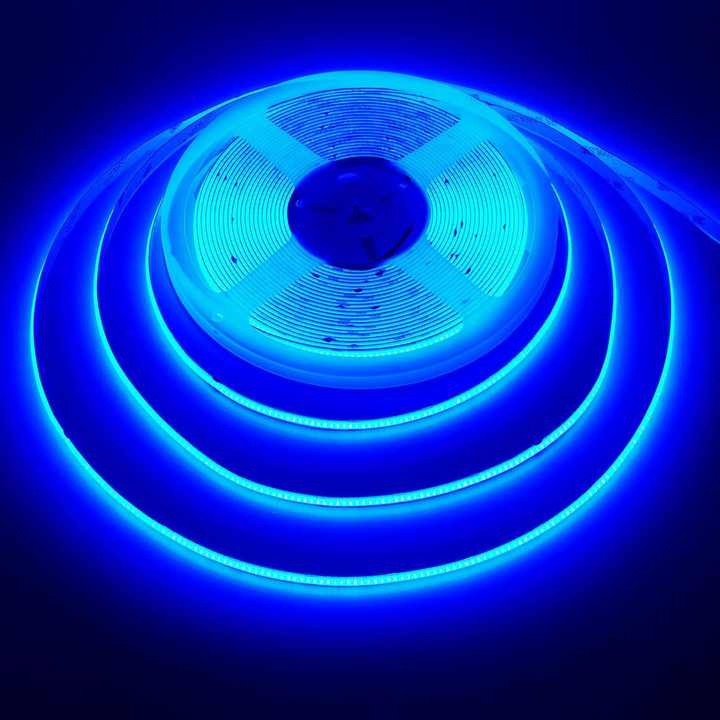 Afstembaar Ijs Blauw Ip68 Waterdicht 5V 12V 24V Cob Led Strip Pcb 5Mm 10Mm Voor Behuizing Cob Led Strip Licht