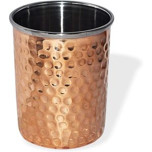 PARIJAT Handicraft 28-Piece Indian Traditional Dinnerware <b>Set</b> Stainless Steel Copper Thali Plate Tumbler Spoon 13 Inch Diameter - Product Image 6