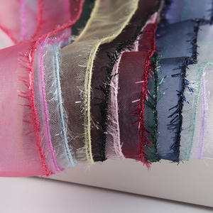 Productos listos 1 1/2 "100Y <span class=keywords><strong>Color</strong></span> sólido Shinny Fringe Edge Organza Ribbon para accesorios para el <span class=keywords><strong>cabello</strong></span> DIY - Product Image 2