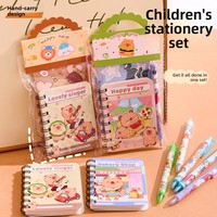 Ensemble de papeterie mignon Capybara : Carnet spirale et stylo à pression – Cadeau de rentrée scolaire pour enfants