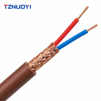Câble d'extension thermocouple toronné résistant aux hautes températures, couleurs rouge et bleu, isolé IP65, 2x7x0.2mm, usage industriel