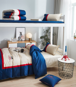 Juego de cama de dormitorio con cuadros franceses 40S 133*72 algodón liso-44/45 "Patchwork <span class=keywords><strong>Remix</strong></span> sábanas - Product Image 5