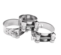 Collier de serrage pour tuyau à boulon en T robuste de 5 pouces en acier inoxydable 304 de style européen KQ Factory, collier de serrage hydraulique à boulon unique pour tuyau