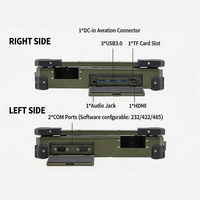 Station de contrôle au sol robuste de 14 pouces, étanche IP65, pour ordinateur portable, verte, pour véhicule UGV, marque privée, Wi-Fi 6 pour 5.2