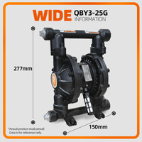 GODO Pompe à membrane en acier moulé QBY3-25G Pompe à diaphragme à petit débit Pompe à membrane chimique Pompe pneumatique