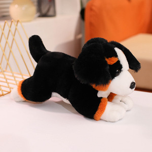 Peluche de Perro Kawaii Sentado y Acostado, Adorable Almohada de Perro de Montaña Bernés para Aliviar el Estrés - Product Image 2