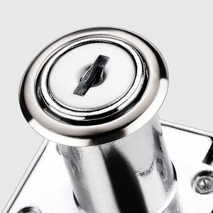 Nouvelle serrure de tiroir de bureau en acier laminé à froid, en alliage de zinc avec clés, loquet de meuble, quincaillerie antivol pour porte de meuble et armoire - Product Image 5