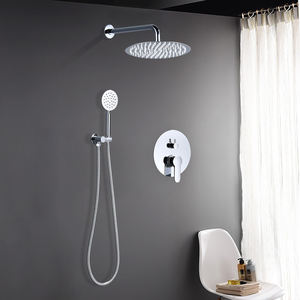 Juego de Grifos de <span class=keywords><strong>Ducha</strong></span> Ocultos de Latón, Mezclador de <span class=keywords><strong>Ducha</strong></span> Termostático para Baño con Efecto Lluvia - Product Image 2