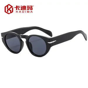 2023 New Fashion Round Wide Leg Sun Men's Sunscreen Driving Sunglasses Cross border European and American Fashion Sunglasses