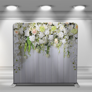 Wonderful 10ft 8ft Aluminum Tube Display Fancy Flower Grass Printing Quick Set-up Wedding <strong>Events</strong> <strong>Backdrop</strong> Stand - Product Image 3