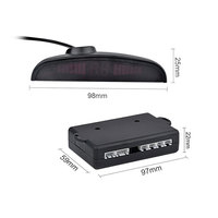 Alarme BIBI pour voiture Détecteur de stationnement à LED pour voiture Radar de stationnement de secours Moniteur DC 12V AC Led Display All Car 480 TV Lines. 22mm