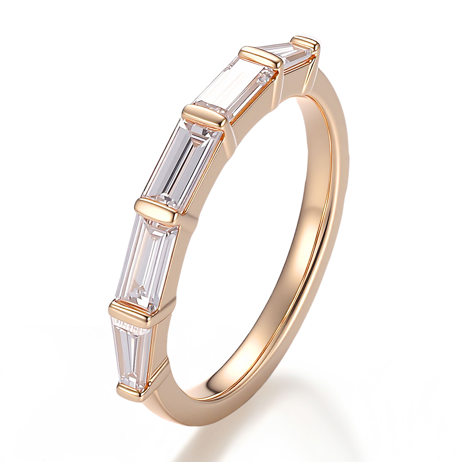 Real solid 18k gold lab diamond ring
