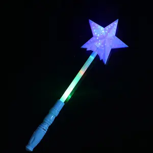 Kunststoff LED blinkender Leucht stab Zauberstab Fünfzackiger Stern Fairy Wand Kids Toy Star Blink stäbe leuchten Spielzeug für Kinder