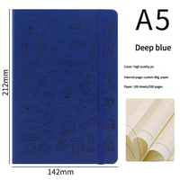 Carnet en cuir rigide personnalisé A6/A5 pour étudiant, motif dessin animé mignon, journal intime à reliure personnalisée