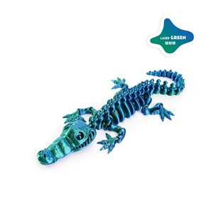 Modelo de Cráneo de Cocodrilo Articulado Impreso en 3D, Degradado Azul Púrpura, Material PLA, Decoración de Escritorio Duradera, Juguete Antiestrés Feeron - Product Image 5