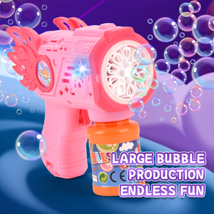 Pistolet à bulles pour enfants en plein air 10 trous Pistolet à bulles automatique en plastique PP Jouets amusants Machine à bulles - Product Image 4