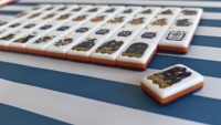 SenJoy Halloween Ensemble de Mahjong Américain 160 Tuiles Motif Chat Sorcière Peint à la Main avec Cartes de Règles Standard 2026 pour Cadeau de Fêtes