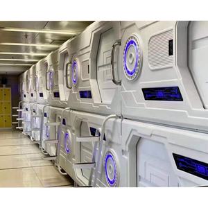 Горячая Распродажа, одноместная двойная Звукоизоляционная Капсульная гостиничная двухъярусная кровать, Капсульная кровать, спальные подставки - Product Image 4