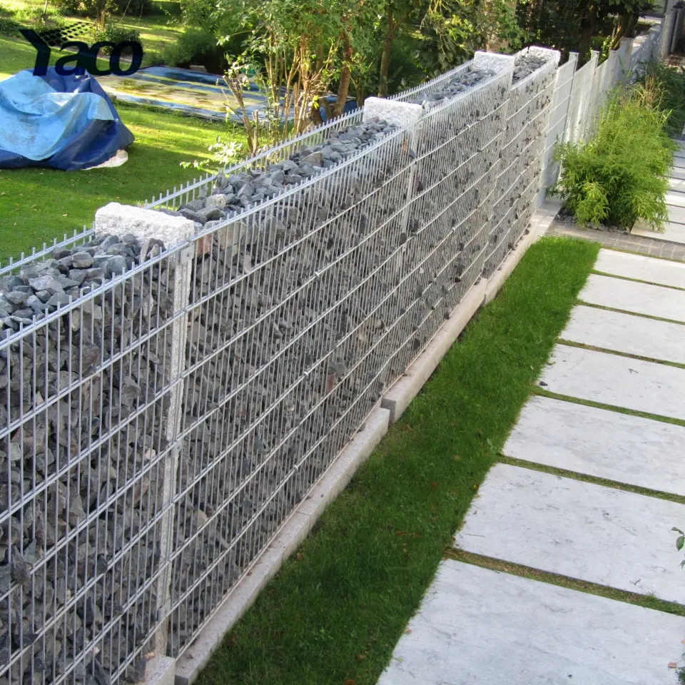 Garden gabion DIY Galvanized cheap gabion box wire cages rock wall