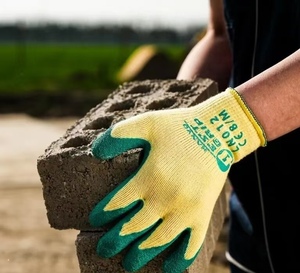 Gants de protection industriels enduits en NBR (Nitrile Butadiène) blanc laiteux, résistants aux produits chimiques et <span class=keywords><strong>à</strong></span> l'huile, directement de l'usine - Product Image 5