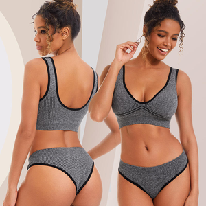 <span class=keywords><strong>Backless</strong></span> đẩy lên đồ lót thiết lập phụ nữ áo ngực liền mạch thiết lập sexy G-<span class=keywords><strong>string</strong></span> nữ mềm 2pcs đồ lót không dây Bộ - Product Image 2